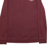 HARLEY DAVIDSON Womens T-Shirt Maroon Long Sleeve S