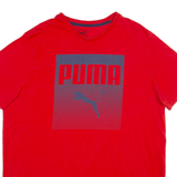 PUMA Mens T-Shirt Red 2XL