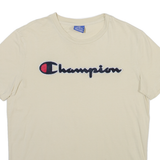 CHAMPION Mens T-Shirt Beige S