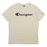 CHAMPION Mens T-Shirt Beige S