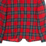 PENDLETON Womens Blazer Jacket Red Wool Check UK 10