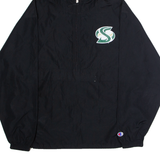 CHAMPION Mens Pullover Jacket Black USA Hooded M