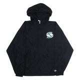 CHAMPION Mens Pullover Jacket Black USA Hooded M