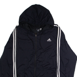 ADIDAS Mens Rain Jacket Black Hooded XL