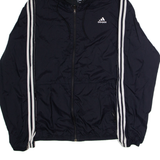 ADIDAS Mens Rain Jacket Black Hooded XL