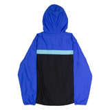 FILA Mens Windbreaker Jacket Blue Hooded Colourblock L