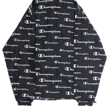 CHAMPION Mens Pullover Jacket Black Hooded Crazy Pattern XS