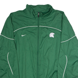 NIKE Michigan State Spartans Mens Windbreaker Jacket Green USA XL