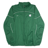 NIKE Michigan State Spartans Mens Windbreaker Jacket Green USA XL