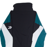 REEBOK Cropped Womens Pullover Jacket Black Nylon Colourblock S