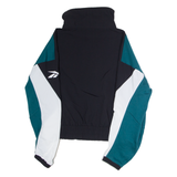 REEBOK Cropped Womens Pullover Jacket Black Nylon Colourblock S
