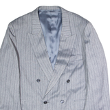 NAM CHOKE Mens Blazer Jacket Grey Pinstripe XL