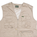 ARMY TEX Utility Mens Gilet Beige Twill 90s L