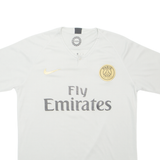 NIKE FC Paris Saint-Germain Mens Football Shirt Jersey Grey Button Neck M
