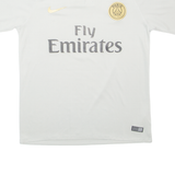 NIKE FC Paris Saint-Germain Mens Football Shirt Jersey Grey Button Neck M