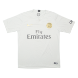 NIKE FC Paris Saint-Germain Mens Football Shirt Jersey Grey Button Neck M