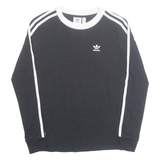 ADIDAS Womens T-Shirt Black Long Sleeve UK 6
