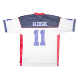 NFL Bledsoe 11 Mens Jersey White USA V-Neck 2XL