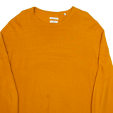 TOM TAILOR Mens Jumper Orange Tight Knit XL