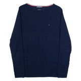 TOMMY HILFIGER Womens Jumper Blue Tight Knit S
