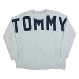 TOMMY HILFIGER Womens Jumper Grey Tight Knit L
