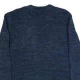 TOMMY HILFIGER Mens Jumper Blue Open Knit S