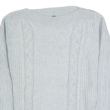 TOMMY HILFIGER Womens Jumper Grey Tight Knit M