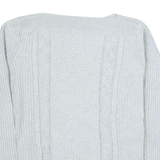 TOMMY HILFIGER Womens Jumper Grey Tight Knit M