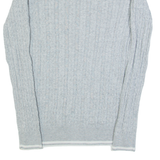 TOMMY HILFIGER Womens Jumper Grey Cable Knit XS