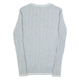 TOMMY HILFIGER Womens Jumper Grey Cable Knit XS