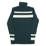 G-STAR Womens Jumper Green Roll Neck Tight Knit Wool L