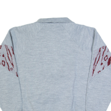 CYRILLA Womens Cardigan Grey High Neck 90s Tight Knit M