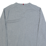 TOMMY HILFIGER Mens Jumper Grey V-Neck Tight Knit 2XL