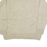 NEW TEX Womens Patterned Jumper Beige Striped Tight Knit L