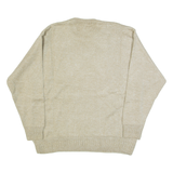 NEW TEX Womens Patterned Jumper Beige Striped Tight Knit L