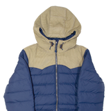 LEVI'S Down Insulated Womens Puffer Coat Blue Hooded M