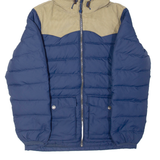 LEVI'S Down Insulated Womens Puffer Coat Blue Hooded M