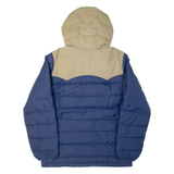LEVI'S Down Insulated Womens Puffer Coat Blue Hooded M