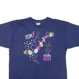 WHALE TDK Mens T-Shirt Blue 80s L