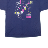 WHALE TDK Mens T-Shirt Blue 80s L