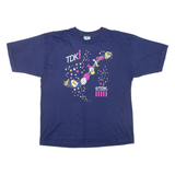 WHALE TDK Mens T-Shirt Blue 80s L