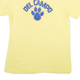 Del Campo Mens T-Shirt Yellow 90s L