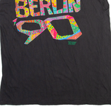 LUCK Mens T-Shirt Grey Sleeveless 90s L