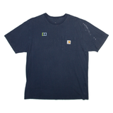 CARHARTT Mens T-Shirt Blue L