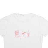 KIWI AND CO Cropped Womens T-Shirt White XS