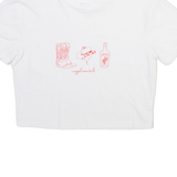 KIWI AND CO Cropped Womens T-Shirt White XS