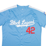 Button Up Mens Jersey Blue XL