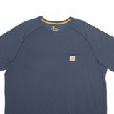 CARHARTT Mens T-Shirt Blue 2XL