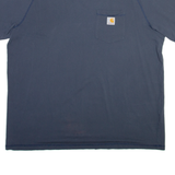 CARHARTT Mens T-Shirt Blue 2XL
