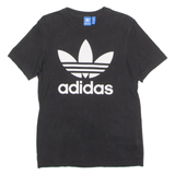 ADIDAS ORIGINALS Mens T-Shirt Black Crew Neck S